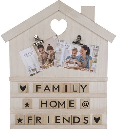 Kabinamas namelis WHITE DECO su raidžių lentelėmis, 36 x 48 cm