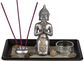Dovanų rinkinys BUDDHA (statulėlė+padėklas+žvakidė+smilkalai+akmenėliai+smėlis), 22x14 cm