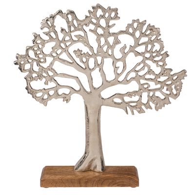 Namų dekoracija SILVER TREE OF LIFE, 30 x 33 cm