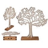 Namų dekoracija SILVER TREE OF LIFE, 30 x 33 cm