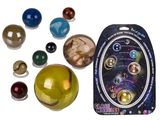 Stiklo kamuoliukai SOLAR SYSTEM, 10 vnt.