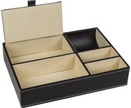 Papuošalų dėžutė BLACK LEATHER, 25 x 18 cm