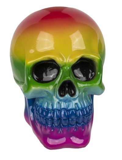 Taupyklė RAINBOW SKULL, 13 cm