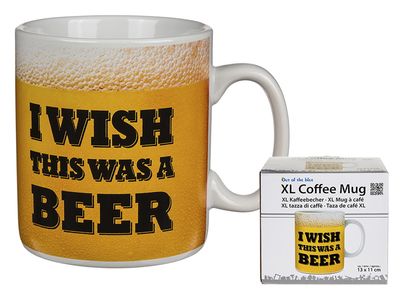 Puodelis I WISH I WAS A BEER, 13 x 11 cm