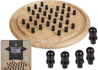 Stalo žaidimas SOLITAIRE (medis) 28, 5 x 28, 5 cm.
