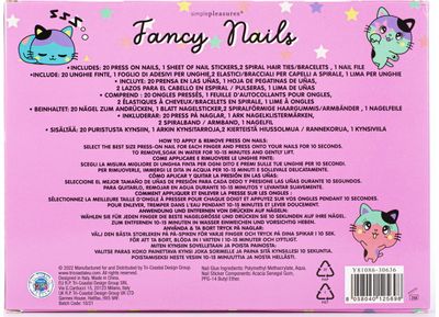 Nagų dekoravimo rinkinys FANCY NAILS (dildė+nagų lipdukai+gumytės)