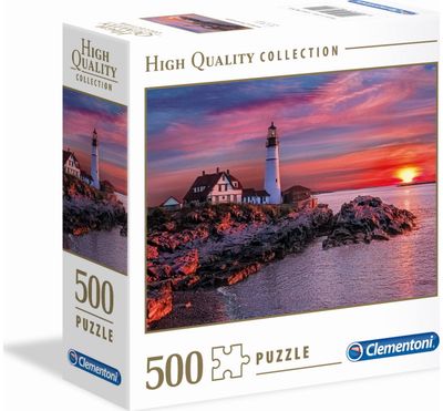 Dėlionė CLEMENTONI PORTLAND HEAD 500 det. (kvadr. dėžutė)