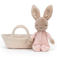 Pliušinis žaislas zuikutis lopšelyje ROCK-A-BYE Bunny