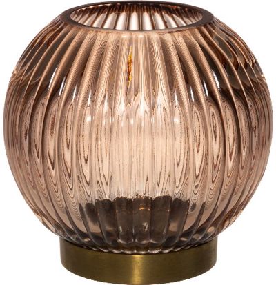 Žvakidė FANNIK LUNA GLASS BROWN, 14cm