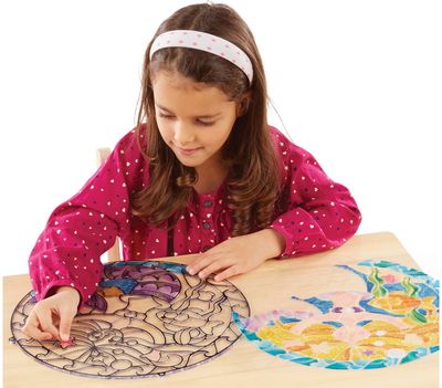 Kūrybinis rinkinys vitražas Mermaid MELISSA&DOUG