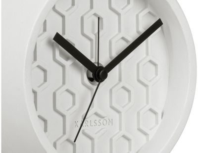 Žadintuvas HONEYCOMB DARK WHITE, Ø 13cm