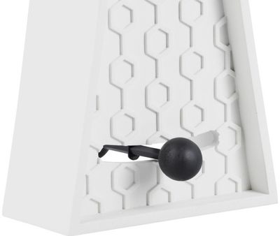 Stalinis laikrodis HONEYCOMB PENDULUM DARK WHITE, 25 cm