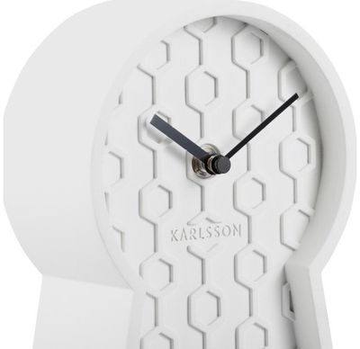 Stalinis laikrodis HONEYCOMB PENDULUM DARK WHITE, 25 cm
