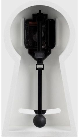 Stalinis laikrodis HONEYCOMB PENDULUM DARK WHITE, 25 cm
