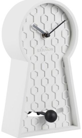Stalinis laikrodis HONEYCOMB PENDULUM DARK WHITE, 25 cm