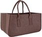 Žurnalų laikiklis MELLOW FELTED CHOCOLATE BROWN, 51x26x26 cm