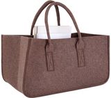 Žurnalų laikiklis MELLOW FELTED CHOCOLATE BROWN, 51x26x26 cm