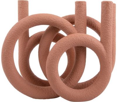 Žvakidė RINGS TERRACOTTA ORANGE, 4 žvakėms