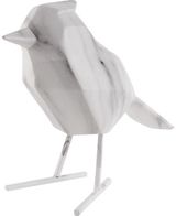Statulėlė ORIGAMI BIRD MARBLE PRINT WHITE, 24 cm