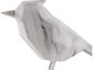 Statulėlė ORIGAMI BIRD MARBLE PRINT WHITE, 24 cm