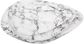 Padėkliukas MARBLE LOOK IRON WHITE SMALL, 25 x 19 cm