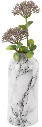 Vaza MARBLE LOOK STRAIGHT IRON WHITE, 20 cm