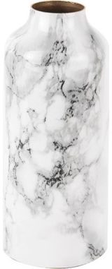 Vaza MARBLE LOOK STRAIGHT IRON WHITE, 20 cm