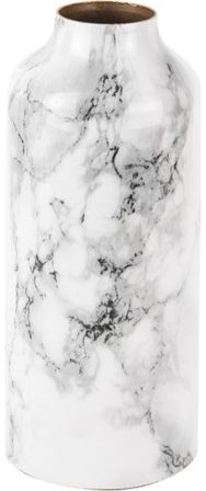 Vaza MARBLE LOOK STRAIGHT IRON WHITE, 20 cm