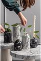 Vaza MARBLE LOOK STRAIGHT IRON WHITE, 20 cm