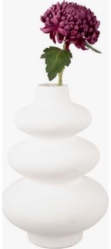 Vaza CIRCLES MATT WHITE, 29 cm