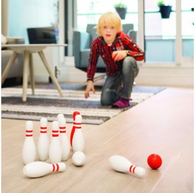 Žaidimas BS TOYS boulingas Red & White