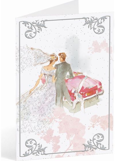 Atvirukas WEDDING CAR