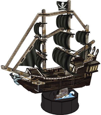 Dėlionė CUBFUN 3D (maža) Laivas Karalienės Anos kerštas