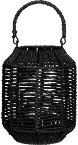 Žibintas - žvakidė FANNIK MIELI BLACK, 22 cm