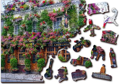Medinė dėlionė WOODEN CITY London Pub 150 det.