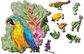 Medinė dėlionė WOODEN CITY Tropical Birds 160 det. (kontūrinė)