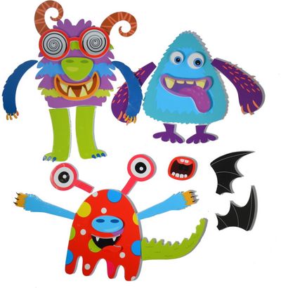 Vonios lipdukai SILLY MONSTERS
