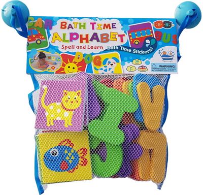 Vonios lipdukai tinklelyje BATH TIME ALPHABET Spell & Learn