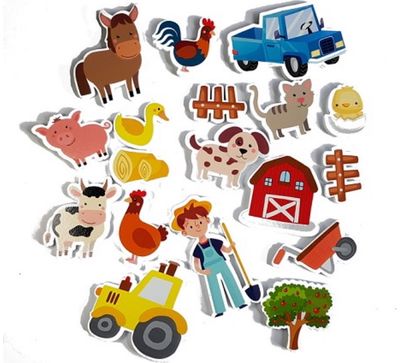 Vonios lipdukai tinklelyje BATH TIME Farm