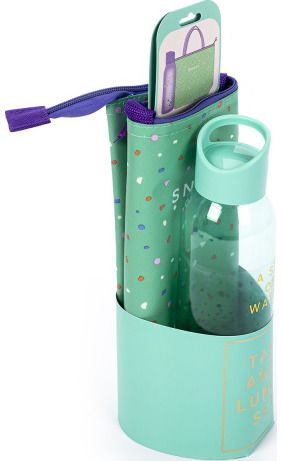 Priešpiečių rinkinys POSH+POP COTTAGE MINT (gertuvė+pietų krepšelis)