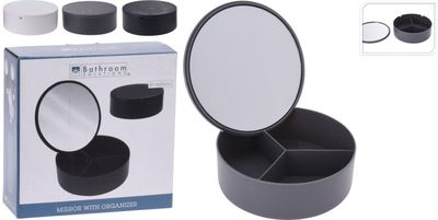 Kosmetinis veidrodis ORGANIZER su dėžute, Ø 14cm