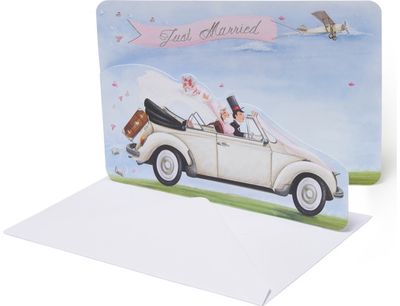 Atvirukas WEDDING CAR