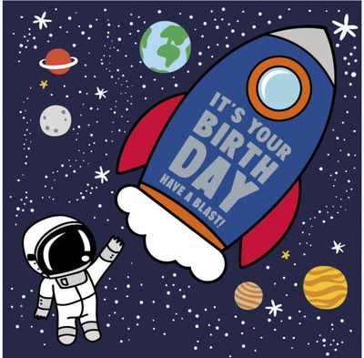 Atvirukas SPACE, 7x7 cm