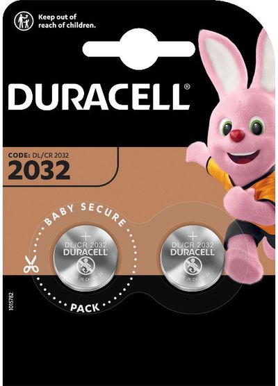Baterijos DURACELL 2032, 2vnt