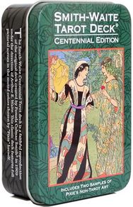 Taro kortos SMITH-WAITE TAROT DECK CENTENNIAL metalo dėžutėje