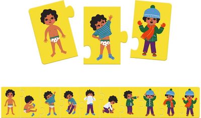 Lavinamoji dėlionė DJECO Trio I'm dressing up / Aš rengiuosi 10 det.