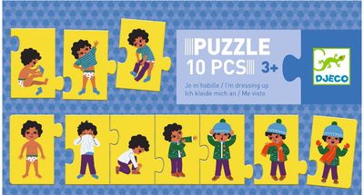 Lavinamoji dėlionė DJECO Trio I'm dressing up / Aš rengiuosi 10 det.