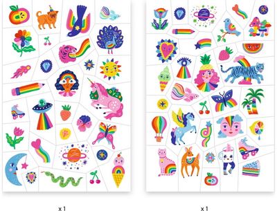Laikinosios tatuiruotės DJECO Rainbow
