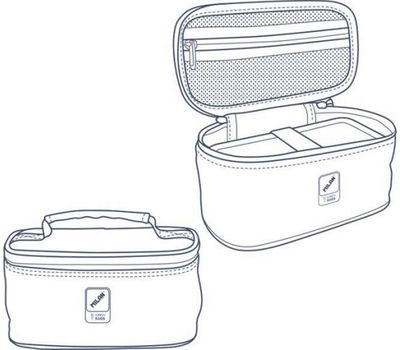 Pietų krepšelio rinkinys MILAN SWIMS NAVY (krepšelis+dėžutė), 21x12 cm