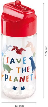 Plastikinė gertuvė DINOS RED, 430 ml